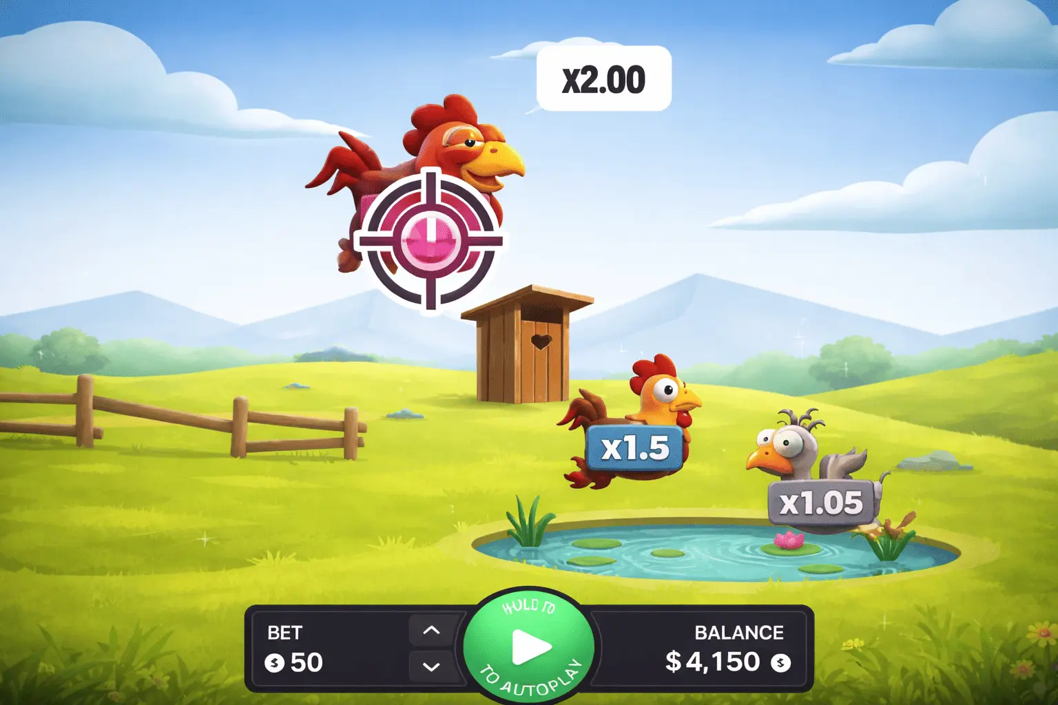 Gameplay di Chicken Shoot.